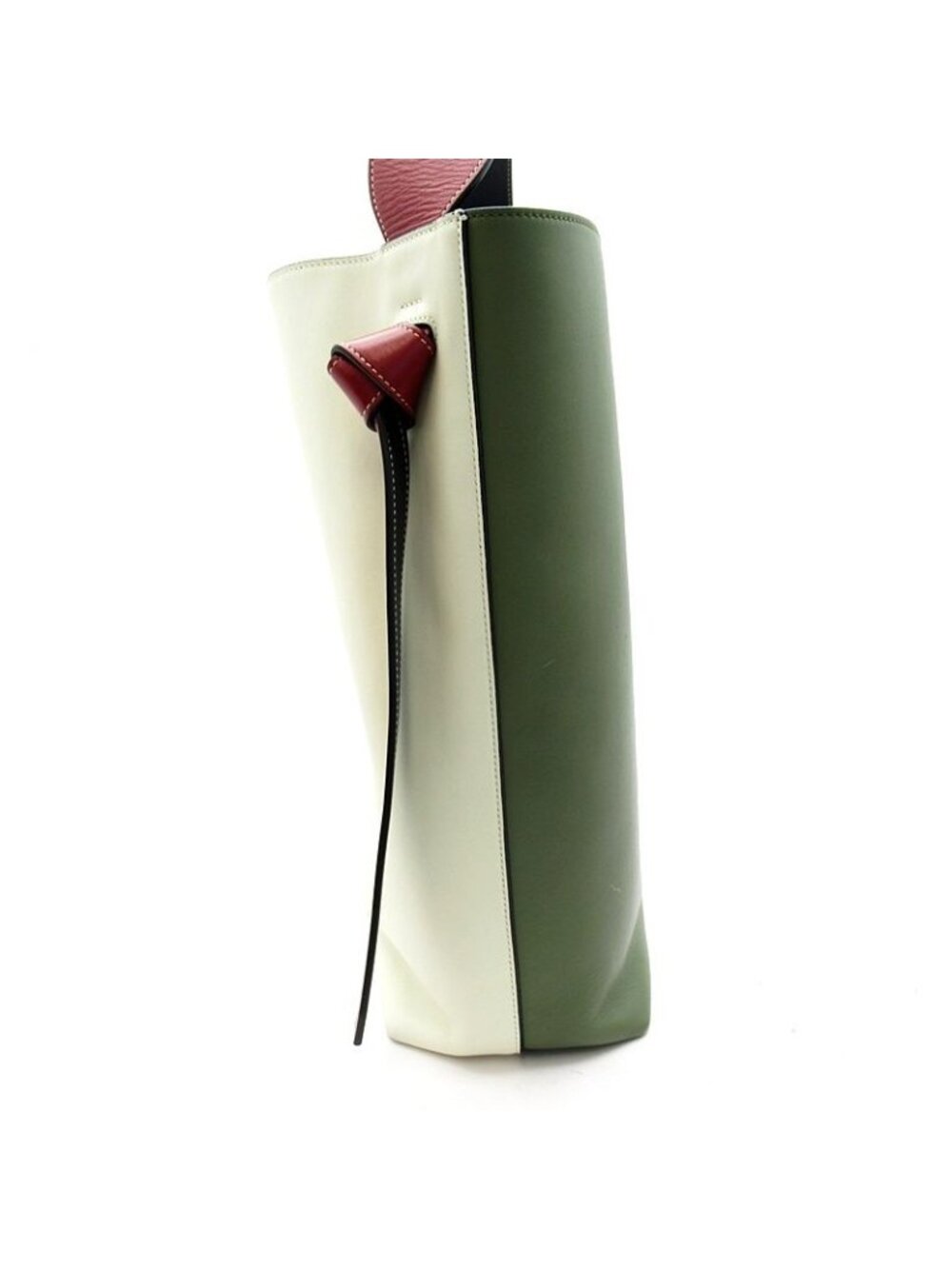★SOLD★ Celine Twisted Cabas Shoulder Bag Calfskin White Multicolor - Picture 3 of 7